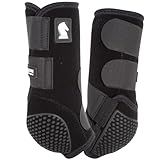 Classic Equine Flexion by Legacy2 Support Boots, Front (Black, Large)