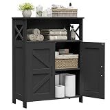 Homhedy Farmhouse Bathroom Storage Cabinet with Doors, Small Floor Cabinet