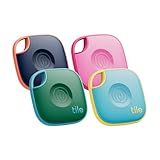 Tile by Life360 Mate - Bluetooth Tracker, Keys Finder and Item Locator for Keys, Bags and More. Phone Finder. Both iOS and Android Compatible. 4-Pack (Colors)