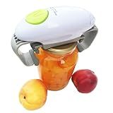 Sinmajor Electric Jar Opener, Jar opener, Automatic Jar Opener, Automatic Jar Opener for seniors with arthritis, fits almost all lid sizes, Not applicable to plastic jars(white)