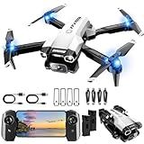 1080P Mini Drone with Camera with Light, WiFi Transmission, One Key Start Gestures Selfie, Waypoint Fly, 3D Flip, Headless Mode and App Control