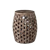Patio Sense 62419 Maya Oval Garden Stool, Natural