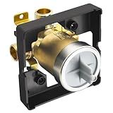 RJDIBAN Shower Valve for Delta R10000-UNBXHF, 3 Port 1/2 Inch Connection 1-Pack, R10000 Valve Kit Compatible with Delta MultiChoice 13 14 17 17T Shower Trim, High Flow Brass Construction Without Stops