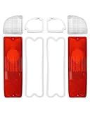 OCHIKI Tail Light Lens Cover Kit Fit for Chevrolet C10 C20 C30 K10 K20 K30 GMC 1967-1972 Pickup Trucks, Reverse Light Lenses Set Replace 110202 110215 110216 C677209, with Gaskets