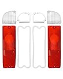 OCHIKI Tail Light Lens Cover Kit Fit for Chevrolet C10 C20 C30 K10 K20 K30 GMC 1967-1972 Pickup Trucks, Reverse Light Lenses Set Replace 110202 110215 110216 C677209, with Gaskets
