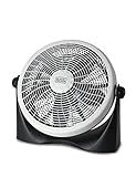 BLACK+DECKER High Velocity Floor Fan, 15.6" Diameter Freestanding Fan, 5 Plastic Blades, 3-Speeds, 90-Degree Tilt Adjustment, For Use In Bedroom, Home or Office, 5.5 lbs., Gray/Black, BFF16B