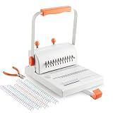 Binding Machine Kit 2:1 Hole Pitch Book Binding Kit with 10PCS 5/8'' Wires and Plier, Manual Paper Punch Binder for DIY Notebooks, Journals, Albums, School Projects, Home/Office Use