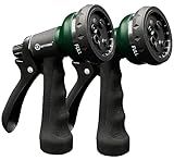 AUTOMAN Garden Hose Nozzle 2PK, ABS Water Spray Nozzle with 7 Adjustable Patterns, Slip Resistant for Watering Plants, Lawn, Garden, Washing Cars, Cleaning, Showering Pets & Outdoor Fun