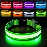 PcEoTllar Light up Dog Collar for Night Walking - LED Dog Collar Light Rechargeable Color Changing, Glow in The Dark Dog Collars Waterproof Glowing Dog Collars for Large Small Medium Dogs