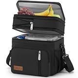 MIYCOO Lunch Bag & Lunch Box for Men Women, Double Deck & Leakproof