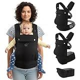 Baby Carriers, Baby Carrier with Hip Seat, 3 in 1 Baby Carrier Newborn to Toddler, 3-36 Month Baby Sling, Adjustable Detachable Baby Hip Seat, Enhanced Lumbar Support, Ideal for Hands-Free Parenting