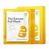 cocomintbeauty The Korean Foil Sheet Mask | Insulating Face Mask for Deep Absorption, NAD+, Collagen, PDRN, Firming, Elasticity, Moisturizing (30g x 4 sheets)