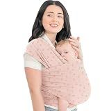 KeaBabies Baby Wrap Carrier, All in 1 Original Baby Carrier (Pink Daisies)