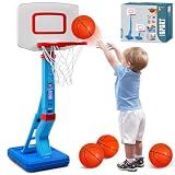 Toddler Basketball Hoop Set, Adjustable Kids Basketball Hoop for Boys Girls