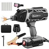 Sakerplus Portable Welding Machine, 110V IGBT Inverter Handheld Welder, ARC Portable Welder with 5 Variable Current Adjustment, 25 Pcs 3/32" Wire Rods, Welding Helmet, Carring Case Included