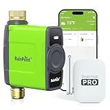 RAINPOINT WiFi Water Timer for Garden Hose, WiFi Sprinkler Controller, Smart Hose Timer Valve, Automatic Drip Irrigation System/Rain Delay for Garden/Lawn/Yard (Brass Inlet & Outlet, WiFi Gateway)