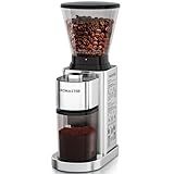 Aromaster Burr Coffee Grinder with 48 Gind Settings, Conical Coffee Bean Grinder for Home Use,Stainless Steel,40 Seconds Adjustable Timer,Anti-static,Easy to Clean with Brush