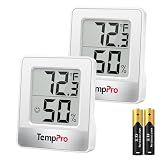 TempPro TP49 2 Pack Digital Hygrometer Indoor Thermometer