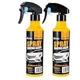 NUAN 2-Pack Nano Hydrophobic Ceramic Coating, 300ml Car Coating Spray Kit,Easy-to-Spray Auto Paint Protection, Includes Microfiber Cloth for Vehicle Shine & Protection