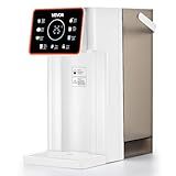 VEVOR Instant Hot Water Dispenser, Countertop Boiling Water Dispenser with Adjustable 6 Temperatures & 7 Water Volumes, 101oz Removable Water Tank, Quick Heating with Touchscreen & Child Lock for Home