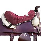 Harrison Howard Trail Seat Saver Western Tack Saddle Ride-on Pad with Cushion Bottom Helps Distribute Back Pressure Burgundy