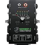 Mackie Cable Tester, 5-Way Switch Battery-Powered Connector Test, Black, (MTest-1)