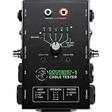 Mackie Cable Tester, 5-Way Switch Battery-Powered Connector Test, Black, (MTest-1)