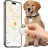 GPS Tracker for Dogs & Cats – Waterproof, Lightweight, Mini Real-Time Pet Locator with 1-Year Battery, No Subscription or SIM Required, Track History, iOS & Android Compatible