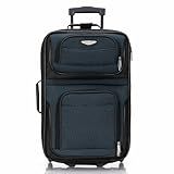 Travel Select Amsterdam Softside Expandable Luggage with Rolling Wheels, Navy, 21-Inch Carry-on