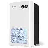 ToLife Dehumidifier for Home, 1000 sq.ft Dehumidifiers for Bedroom Bathroom Basement with 95 OZ Water Tank, Auto Shut Off 7 Colors LED Light, White Black