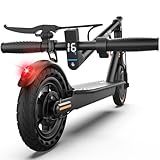 Electric Scooter, 350W/500W Motor, Max 23Miles Range, 16/19/21 Mph Top Speed, 8.5''/10''Tires, Dual Braking, Kick Scooter, 2 Wheels and Height Handlebars (12Miles-350W-Black)