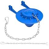 Universal Toilet Flapper Replacement Kit: 2 Inch Toilet Tank Flapper 2 Stainless Chains Designed for American Standard Kohler Toto Gerber Toilet Stopper Water Saving Easy to Install Heavy Duty Rubber