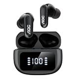 AOC Noise Cancelling Wireless Earbuds, 39dB ANC, 45H, LED Display, Black