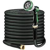 Torioweg Garden Hose 50FT – Lightweight Water Hose 3/4”, Flexible Hose with 10 Sprayer, Burst-Resistant, Anti-Kink for Outdoor Use, Watering(Green)