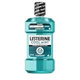 Listerine Cool Mint Intense Antiseptic Mouthwash, Daily Oral Rinse Kills 99.9% of Germs That Cause Bad Breath, Plaque and Gingivitis. for a Fresh, Clean Mouth, Intense Mint Flavor, 1 L