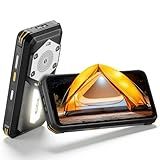 MUNBYN Rugged Phone, 20000mAh Rugged Smartphone, Android 14, 8GB+256GB, 3G/4G/5G Unlocked phone for Camping, Hiking and Outdoor Usage with 1000LM Camping Light and IP68 Level Waterproof and Drop Proof