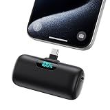 Mini Portable Charger USB C Power Bank,Upgraded 5000mAh PD Fast Charging Battery Pack Built-in USB-C Connector Travel Essential for iPhone17/17Pro/17Pro Max/Air/16 Plus/16Pro Max/15 Series,Android
