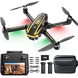 FPV Drone with Camera 4K for Adults,Big Screen on Remote Controller,2 pcs Batteries and Carrying Case,Gift for Men,Easy Fly Quadcopter for Beginners with Optical Flow Positioning