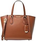 Michael Kors Women's Taryn Small Convertible Crossbody Bag, Gold-Tone Hardware/Luggage