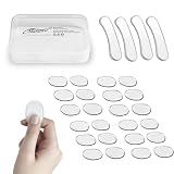 Drum Gel, 24 Pcs Round & 4 Pcs Long, Clear, Dampeners, Silicone Mute, Muffler Pads, Dampening for Snare, Tom Drums and Cymbals