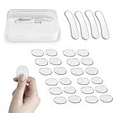Drum Gel, 24 Pcs Round & 4 Pcs Long, Clear, Dampeners, Silicone Mute, Muffler Pads, Dampening for Snare, Tom Drums and Cymbals
