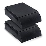 Liquid Stands Studio Monitor Sound Isolation Pads for Speakers 3"-4.5" High-Density Speaker Foam Pads That Prevents Vibrations Angled Speaker Riser - Acoustic Speaker Isolation Pad for Floor, Desktop