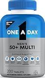 One A Day Men’s 50+ Healthy Advantage Multivitamin, Multivitamin for Men with Vitamins A, C, E, B6, B12, Calcium and Vitamin D, Tablet, 200 Count (Pack of 1)