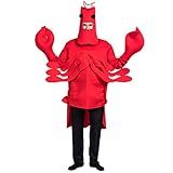 EraSpooky Men's Halloween Lobster Costume(Red, OneSize)