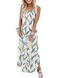 Sampeel Womens Dresses Casual Summer 2025 Long Maxi Spring Dress Vacation Outfits for Women Floral XL