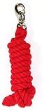 Hamilton 3/4" x 10' Cotton Horse Lead Rope with Bull Snap, Red