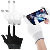 BESPORTBLE 2 Pairs Gaming Finger Gloves - Touchscreen Sleeves for Mobile Gaming, Esports & Free Fire - Breathable Nylon & Graphene for Sweaty Hands, Pro Gamer Gloves