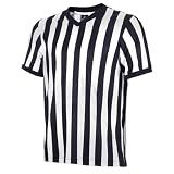 allentian Men Referee Shirt, Official Black & White Stripe Referee/Umpire Jersey – Pro-Style V-Neck Referee Uniform, Basketball, Football, Soccer (XL)