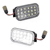 NDRUSH Mirror Light Puddle Light LED Lamp Assembly Compatible with 2007-2014 Chevy Silverado 2500HD 3500HD Tahoe GMC Yukon Suburban 1500