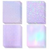 36 Sheets Holographic Laminate Sheets Clear Self Adhesive Sticker Paper